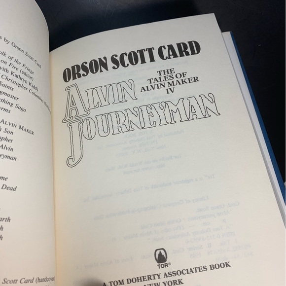 Alvin Journeyman by Orson Scott Card Hardcover First Edition / First Printing - Picture 10 of 13
